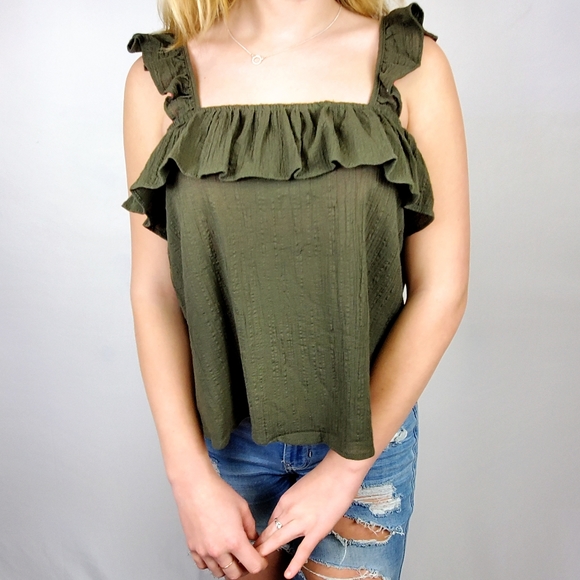 NWT Sienna Sky Seersucker Gauze Top - Picture 2 of 5